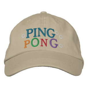 PING PONG EMBROIDERED BASEBALL HAT