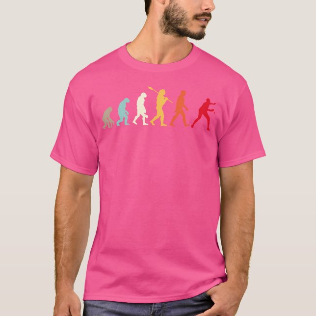 Ping Pong Evolution Funny Table Tennis Player T-Shirt (Front)