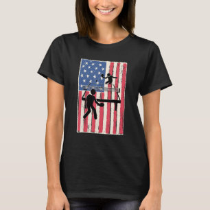 Ping pong for men  table tennis american flag patr T-Shirt