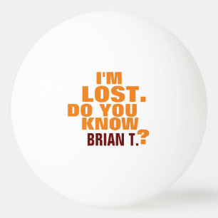 ping_pong funny lost-ball with name ping pong ball