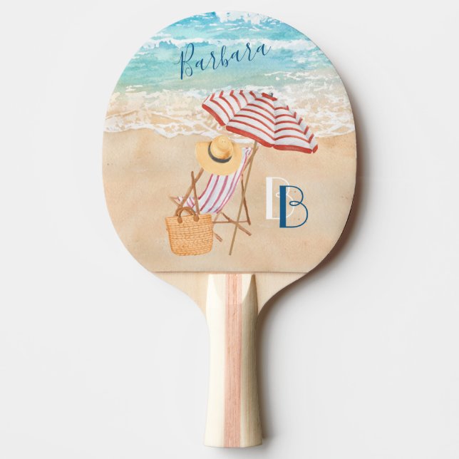 Ping Pong Gal: Knows How to Play & Relax   Ping Pong Paddle (Front)