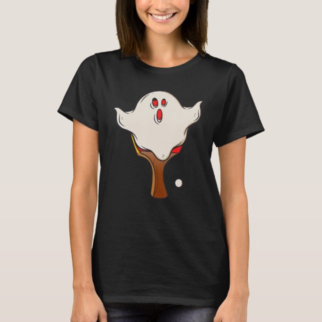 Ping Pong Halloween Ghost Halloween Costume Ha T-Shirt (Front)