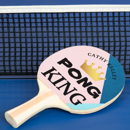 PING PONG KING Custom Branded Editable Any Color Ping Pong Paddle