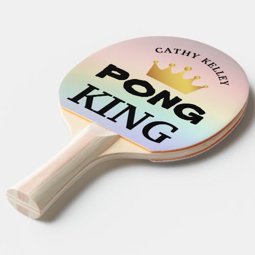 PING PONG KING Custom Branded Editable  Ping Pong Paddle