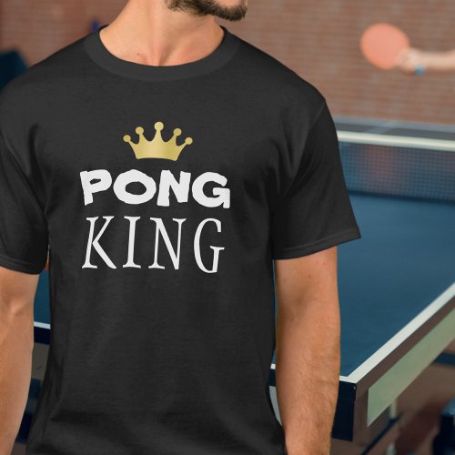 PING PONG KING Gold Crown T_Shirt