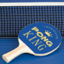 PING PONG KING Name Editable Blue Gold 2-Sided Ping Pong Paddle