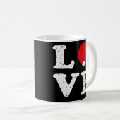 Ping Pong Love Table Tennis Vintage  Coffee Mug (Front Right)