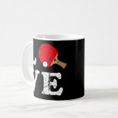 Ping Pong Love Table Tennis Vintage  Coffee Mug (Front Left)