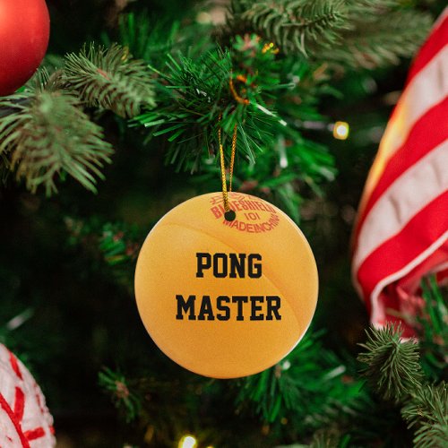 Ping Pong Lover Personalized Ornament