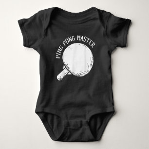 Ping Pong Master Funny Saying Table Tennis Baby Bodysuit