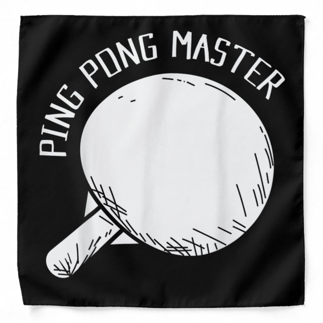Ping Pong Master Funny Saying Table Tennis Bandana (Front)
