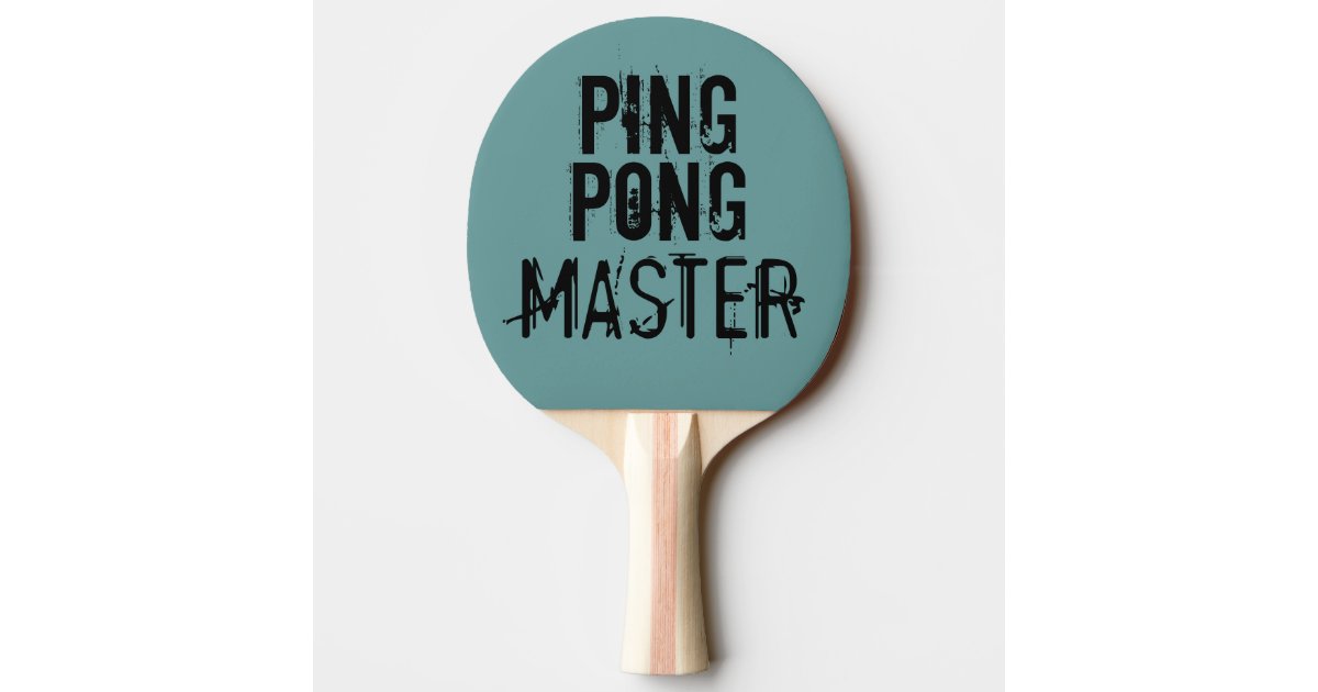 Ping Pong Master Funny Text Humor Ping-Pong Paddle | Zazzle