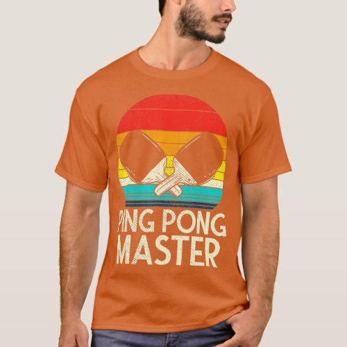 Ping Pong Master Retro able ennis Player Champion  T_Shirt