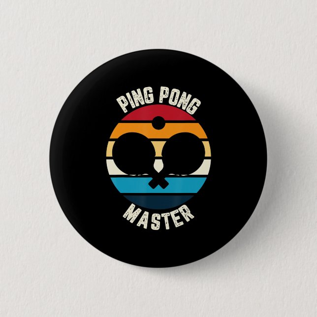 Ping Pong Master Table Tennis  Button (Front)