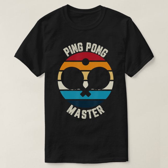 Ping Pong Master Table Tennis T-Shirt (Design Front)