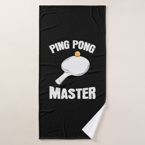 Ping Pong Master table with ball Bath Towel