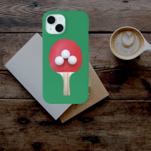 Ping Pong Paddle and Balls iPhone 15 Case