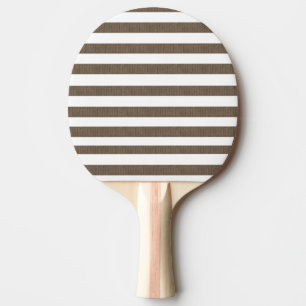 Ping Pong Paddle Brown & White Stripe