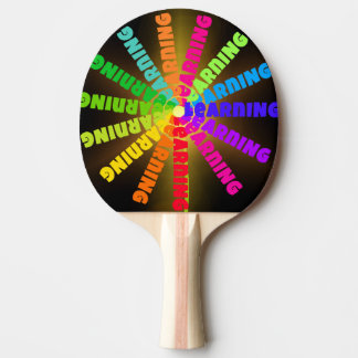 Ping Pong Paddle Circle with Colorful Letters