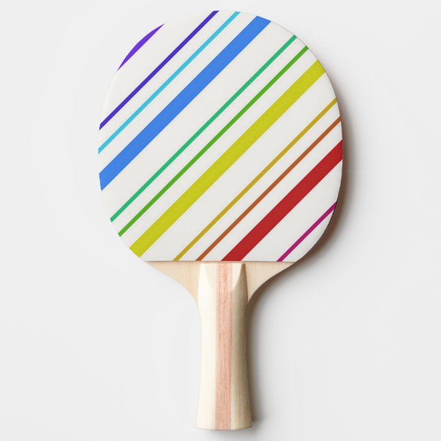 Ping Pong Paddle Colorful Stripe (Front)