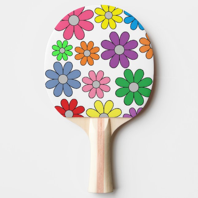 Ping Pong Paddle - Crazy Daisies! (Front)