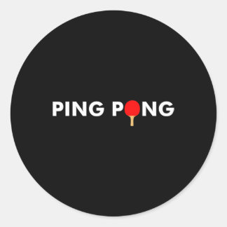 Ping Pong Paddle for Table Tennis Classic Round Sticker