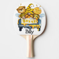 Ping Pong Paddle Gnome, Bee and Bear