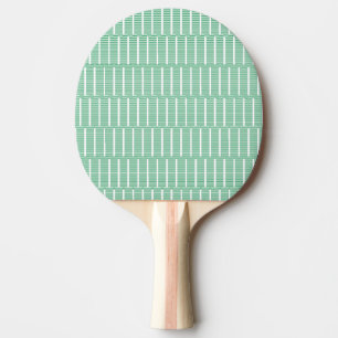 Ping Pong Paddle Green & White Stripe