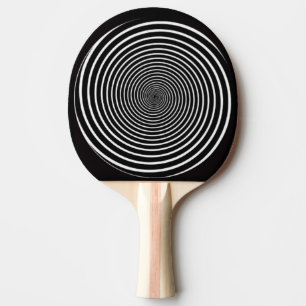 PING PONG PADDLE KANJI FOR POWER AND OP ART SPIRAL