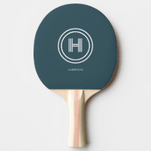 Ping Pong Paddle | Modern Simple Monogrammed
