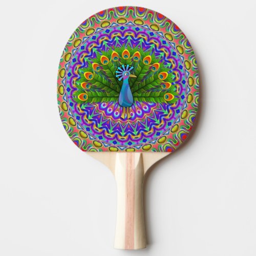 Ping Pong Paddle Peacock