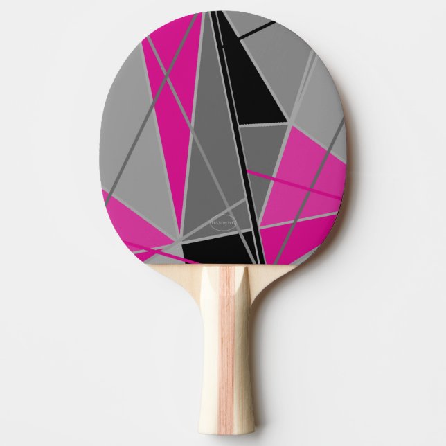 Ping-Pong Paddle - Pink, Black & Gray  by HAMbyWG (Front)