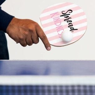 Ping Pong Paddle Pink & White Stripe Kindness