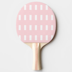 Ping Pong Paddle Pink & White Stripe Square