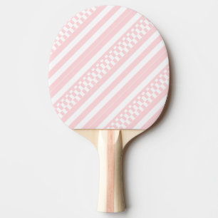 Ping Pong Paddle Pink & White Stripe Square