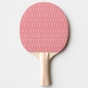 Ping Pong Paddle Red & White Stripe