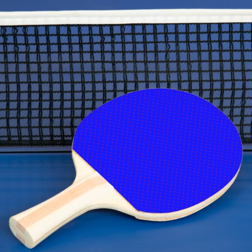 Ping Pong Paddle Royal Blue with Red Dots