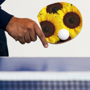 Ping Pong Paddle Sunflower Floral Flowers Nature