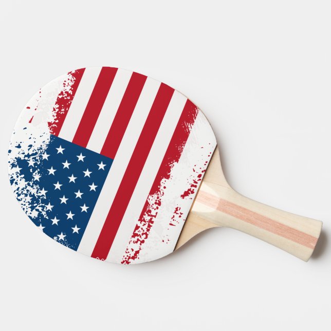 Ping Pong Paddle-USA Flag Ping Pong Paddle (Side)