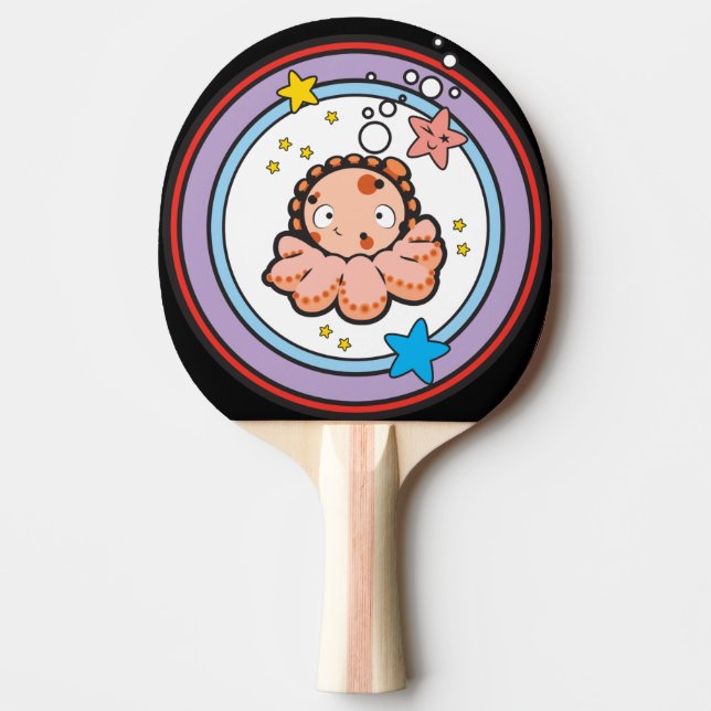 Ping Pong Paddle, White Rubber Back Ping-Pong Paddle (Front)