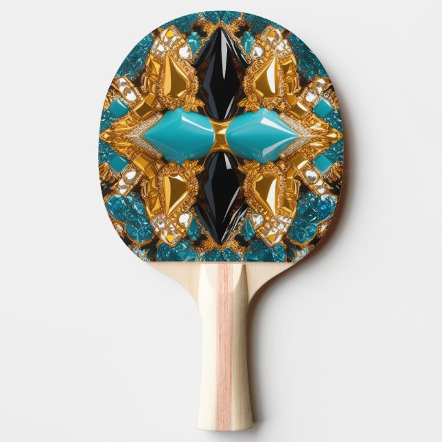 Ping pong paddle with Bahamas Colors (Back)