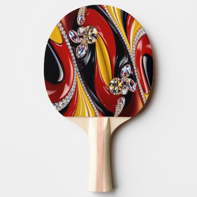 Ping pong paddle with Belgian Colors (Back)