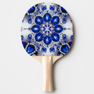 Ping pong paddle with Blue White Colors