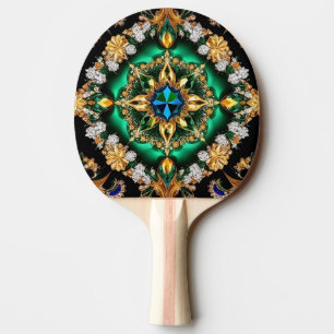 Ping pong paddle with Brazilian Colors