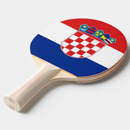 Ping pong paddle with Flag of Croatia