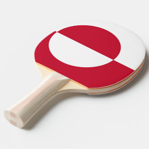 Ping pong paddle with Flag of Greenland