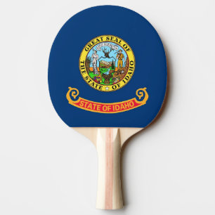 Ping pong paddle with Flag of Idaho, USA