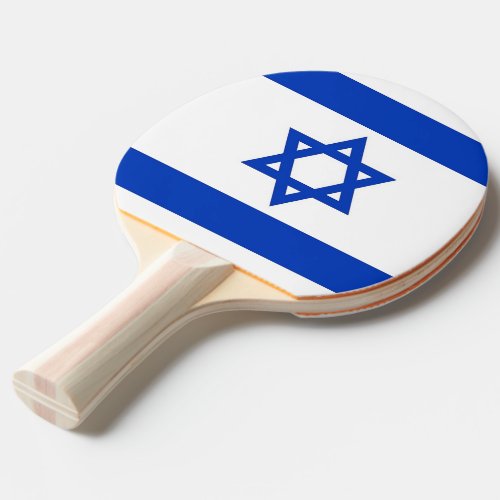 Ping pong paddle with Flag of Israel