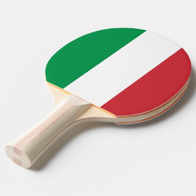 Ping pong paddle with Flag of Italy (Front Angle)
