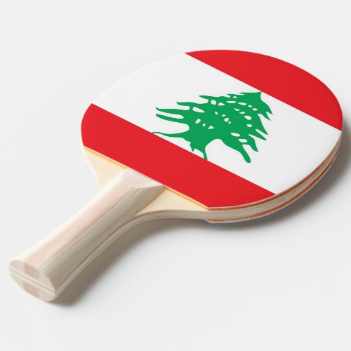 Ping pong paddle with Flag of Lebanon